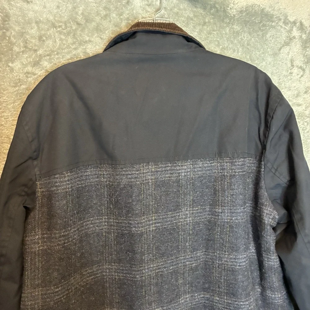 Blue Harbour Men Valley Mills Mallalieus Hybrid Coat M England Wool Tweed Navy